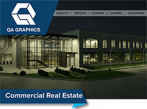 Commercial Real Estate page on QA Graphics' site