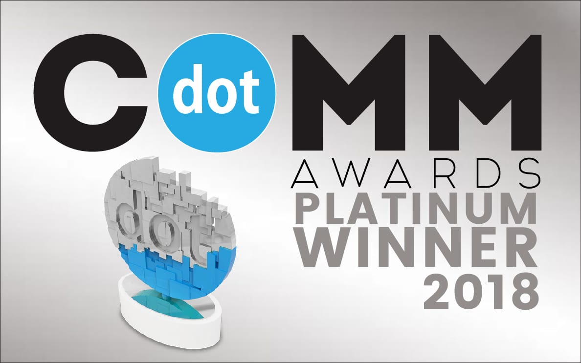 dotCOMM Award 2018 winner statue