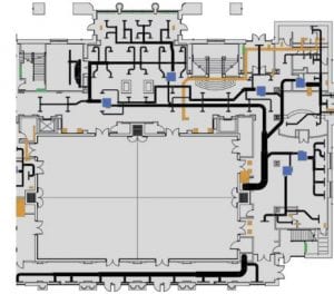 2D floorplan with custom ductwork